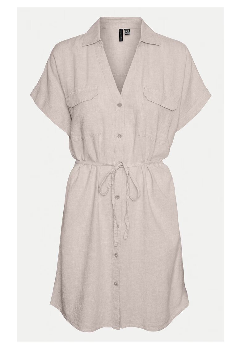 Vero Moda Rochie din in si vascoza - Gri