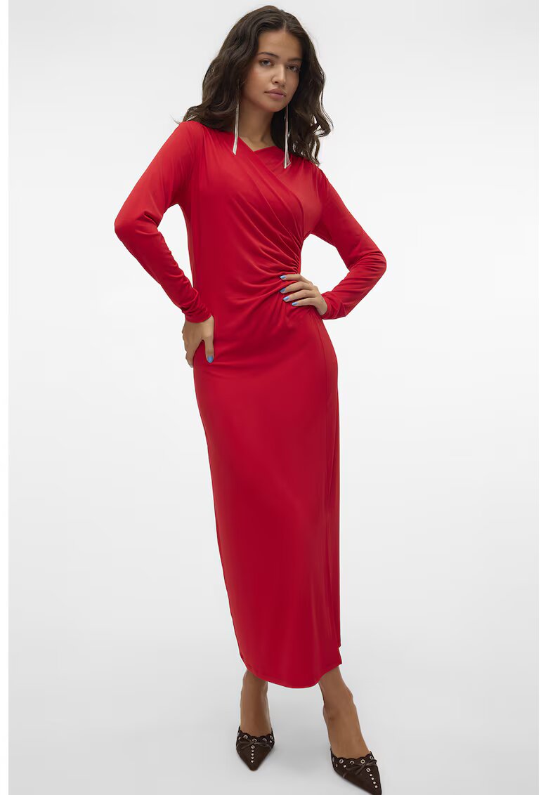 Vero Moda Rochie maxi cu croiala cambrata - Rosu