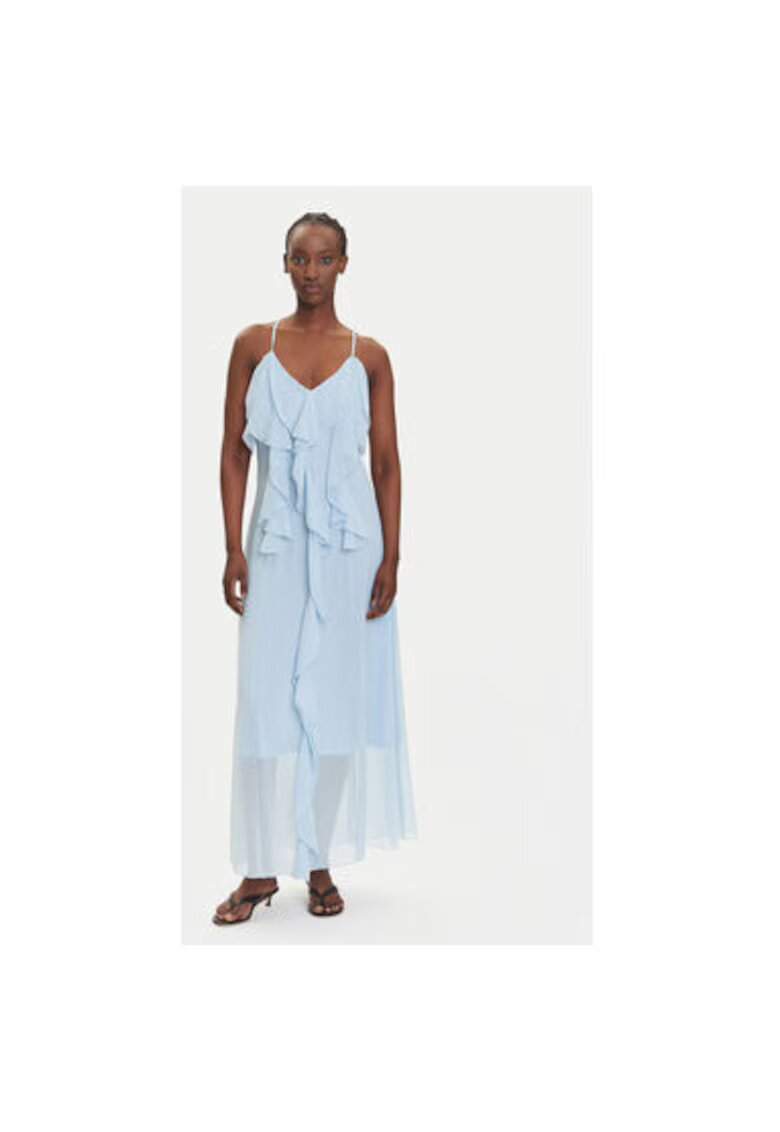 Vero Moda Rochie maxi cu decolteu in V - Albastru deschis