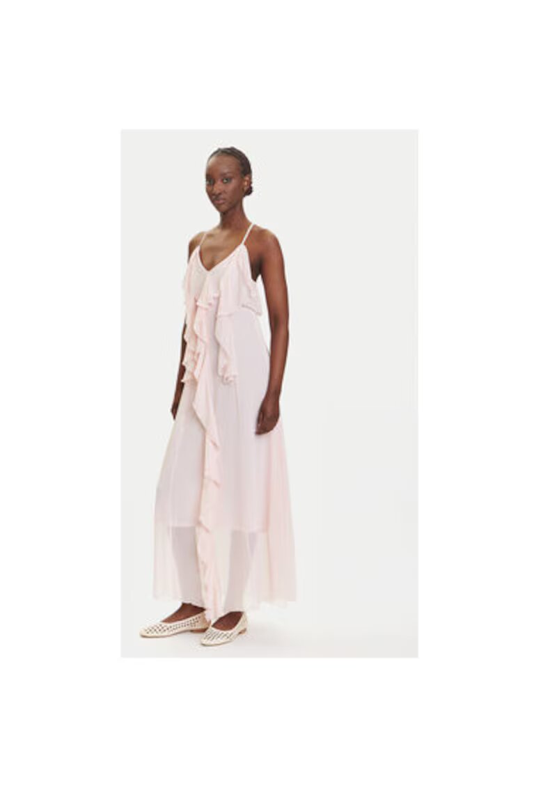 Vero Moda Rochie maxi cu decolteu in V - Roz