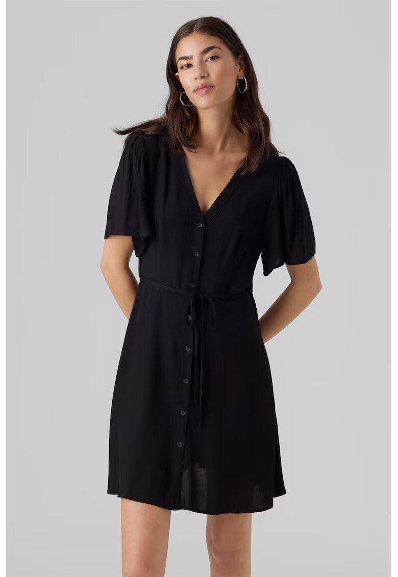 Vero Moda Rochie mini cu decolteu in V - Negru