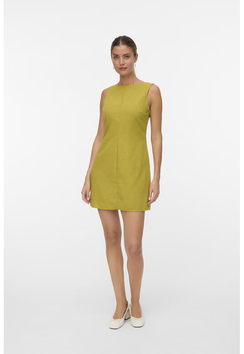 Vero Moda Rochie mini fara maneci cu decupaj pe partea din fata - Verde masliniu