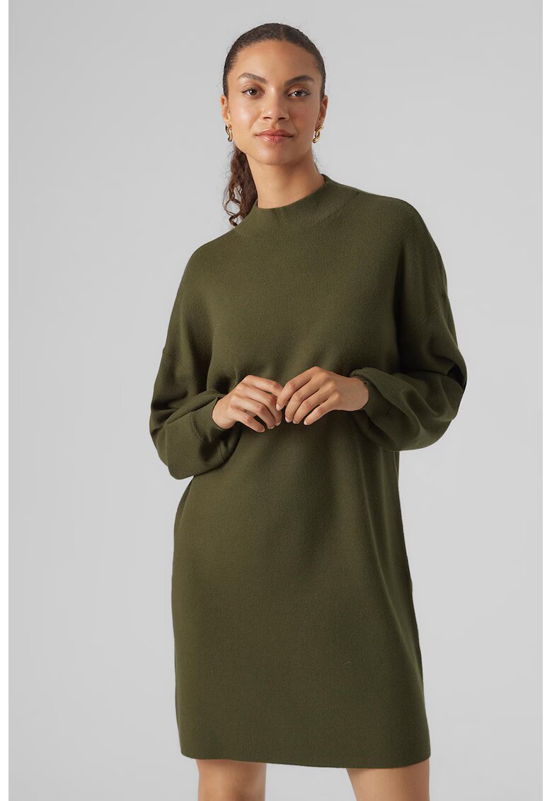 Vero Moda Rochie-pulover lejera cu guler inalt - Kaki