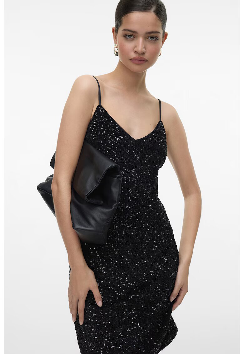 Vero Moda Rochie scurta cu paiete - Negru