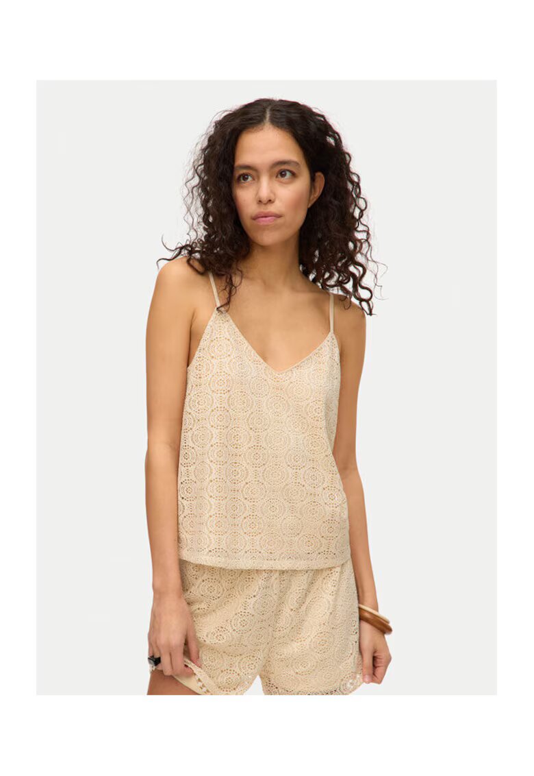 Vero Moda Top dama 10325031 - Poliester reciclat/Poliester - Bej - Bej
