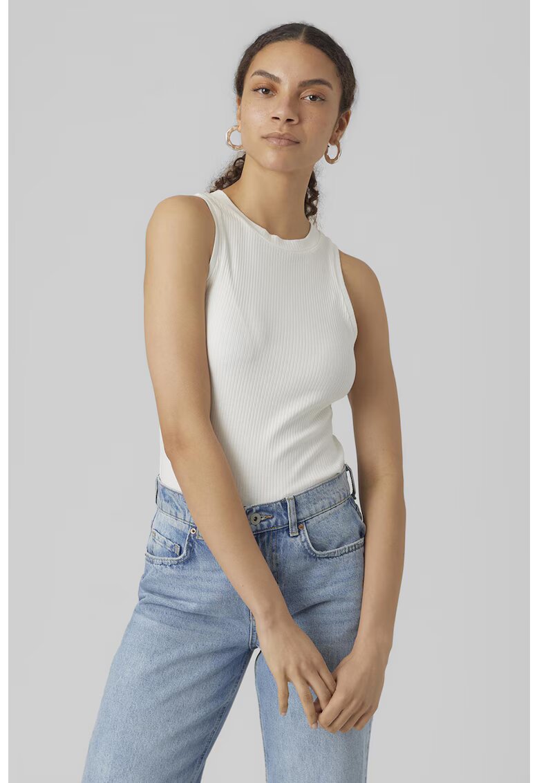 Vero Moda Top din amestec de bumbac organic - Alb