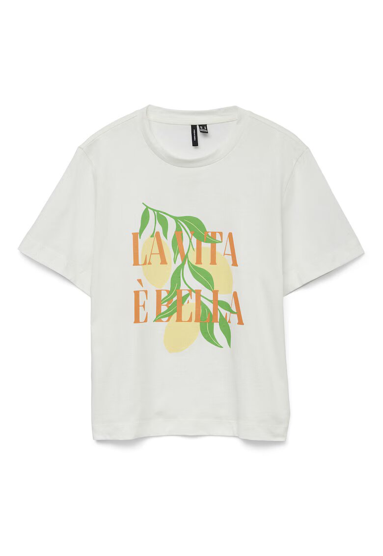 Vero Moda Tricou dama 10327143 - Bumbac organic - 46797 - Alb