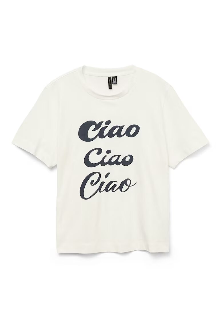 Vero Moda Tricou dama 10327143 - Bumbac organic - Alb - Alb