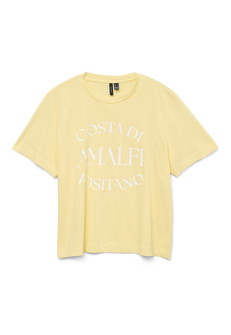 Vero Moda Tricou dama 10327143 - Bumbac organic - Galben - Galben