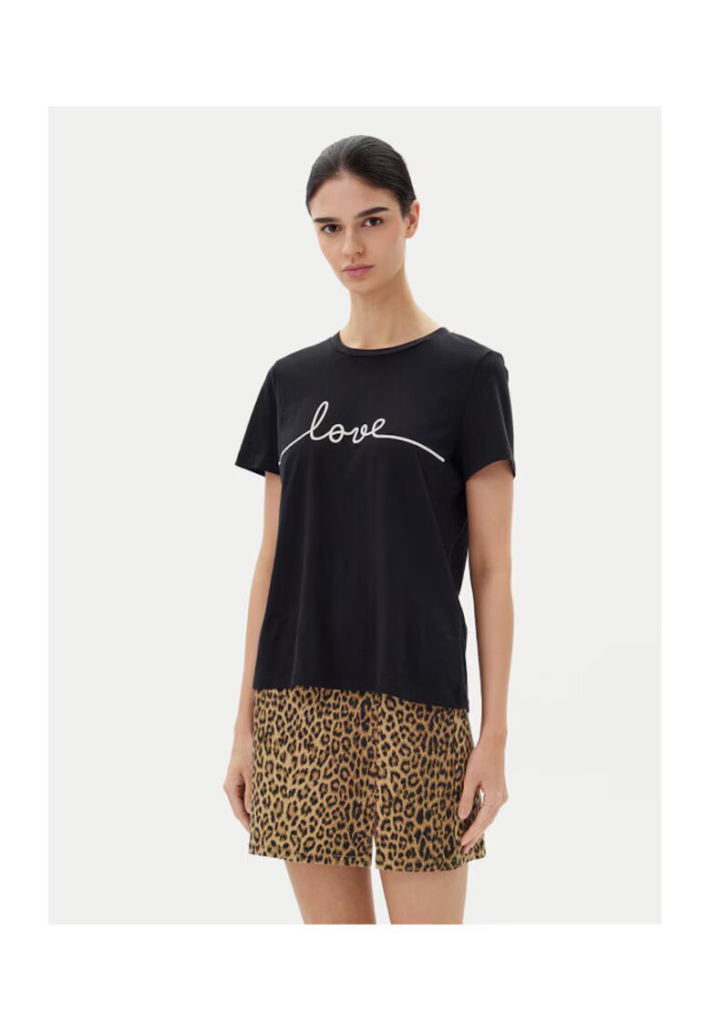 Vero Moda Tricou dama 10332587 - Bumbac organic - Negru - Negru