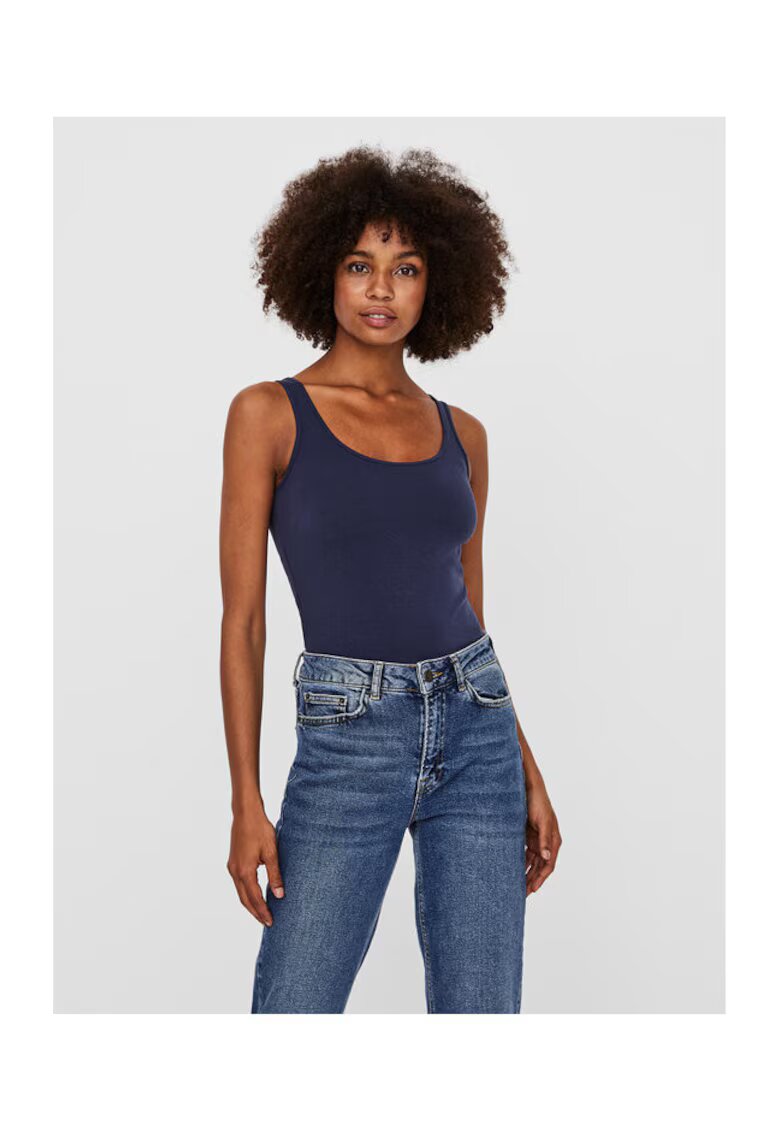 Vero Moda Tricou dama - 301752288 - Bumbac - Albastru - Albastru