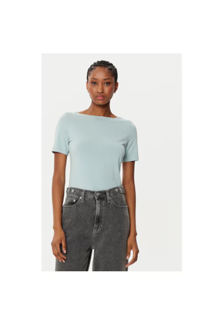 Vero Moda Tricou dama - 304785719 - Modal/Bumbac/Elastan - Verde - Verde
