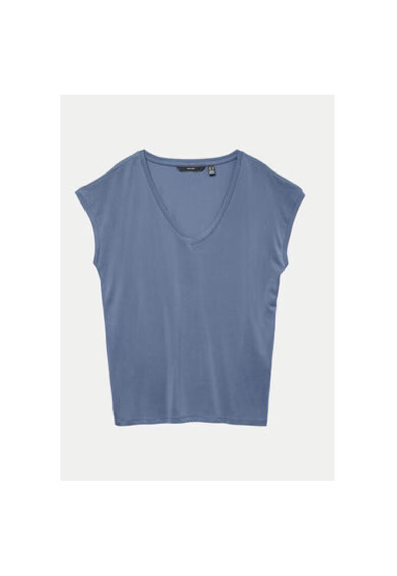 Vero Moda Tricou dama - 304785757 - Modal/Poliester - Albastru - Albastru