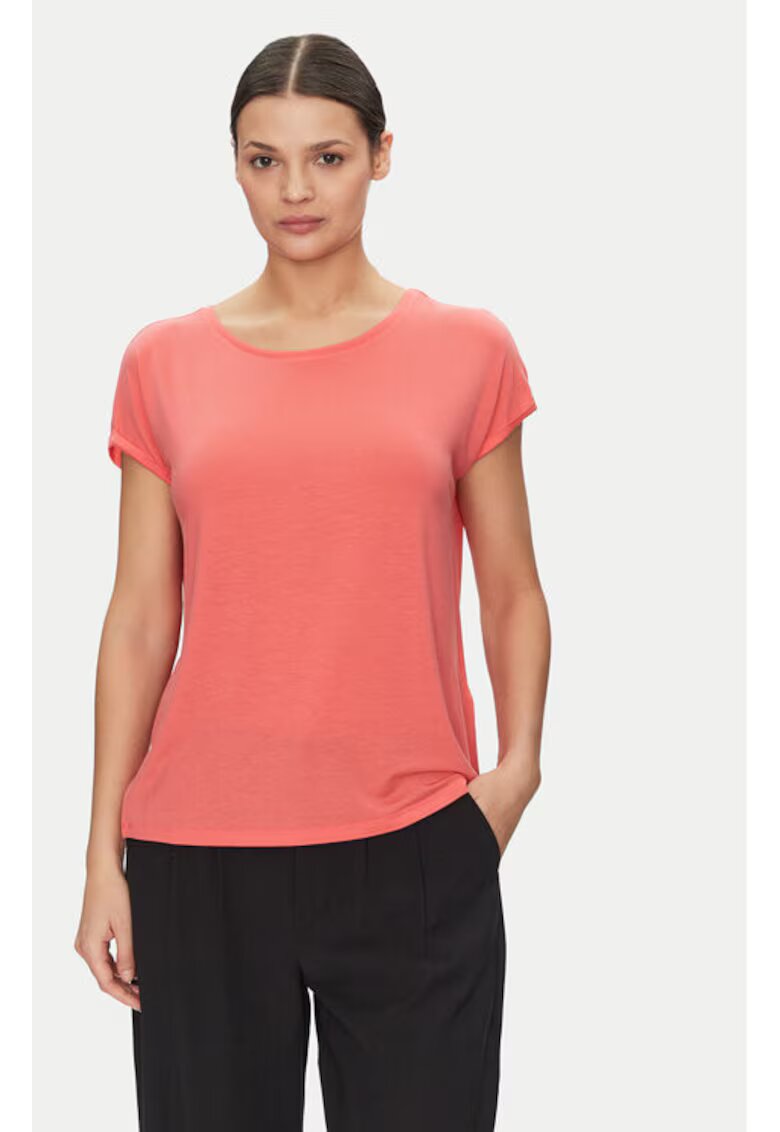 Vero Moda Tricou dama - 304785931 - Lyocell - Roz - Roz