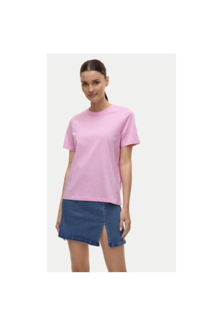 Vero Moda Tricou dama - 304786655 - Bumbac organic - Roz - Roz