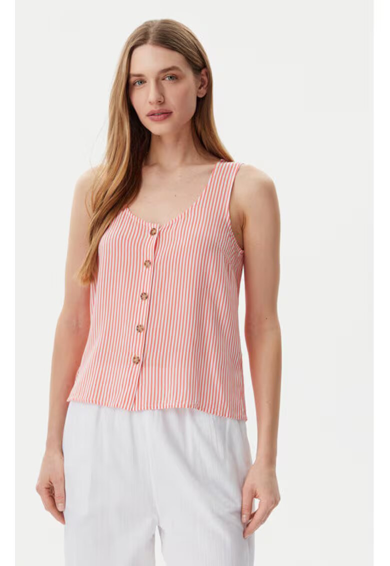 Vero Moda Tricou dama - 304951657 - Viscoza - Negru - Negru