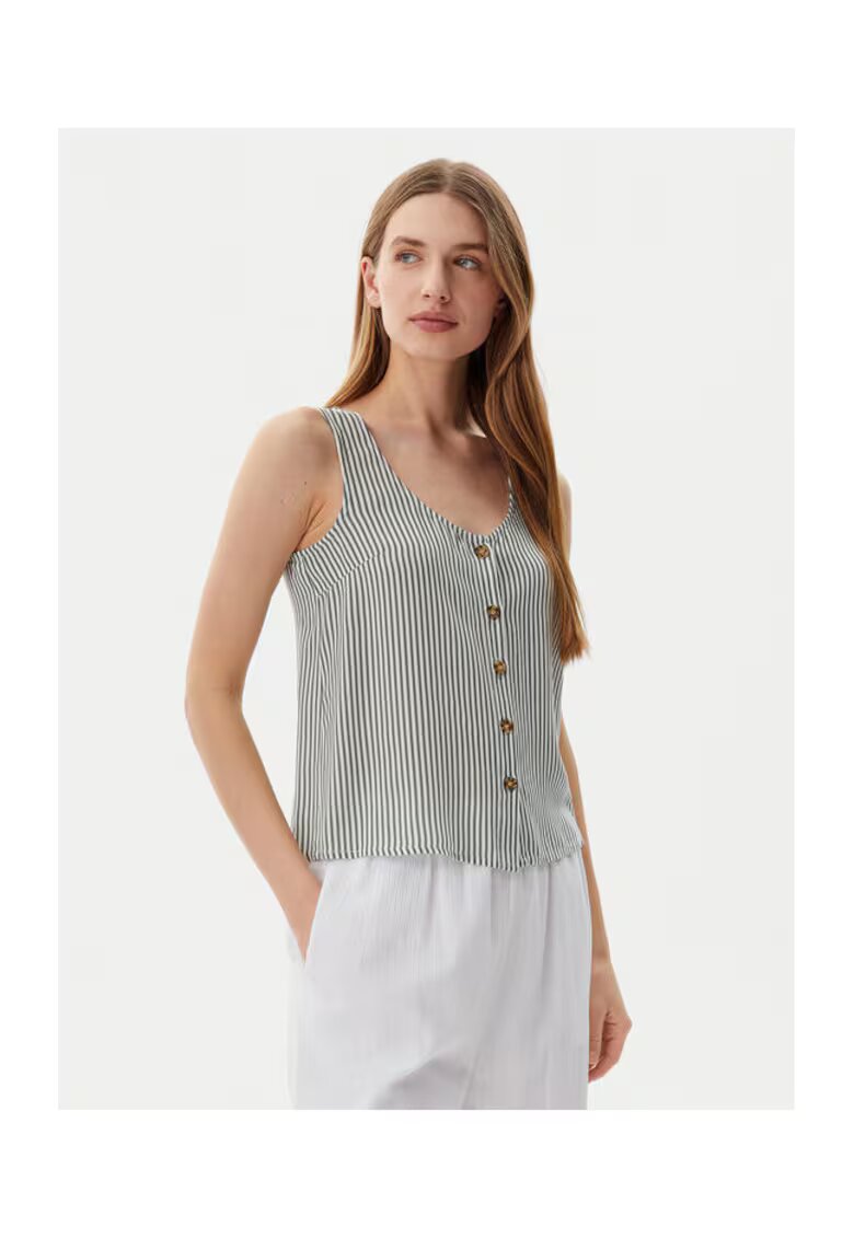 Vero Moda Tricou dama - 304951688 - Viscoza - Verde - Verde