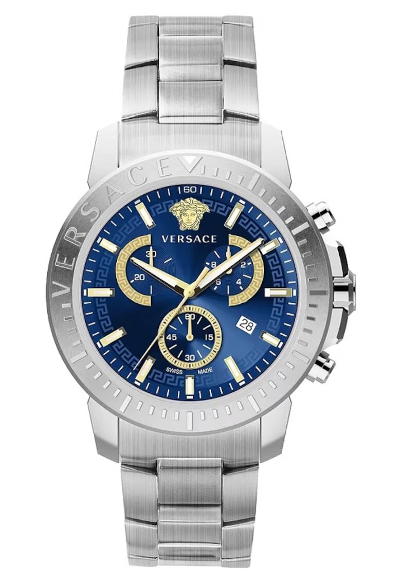 Versace Ceas barbati inox - 45mm - 5 ATM - argintiu