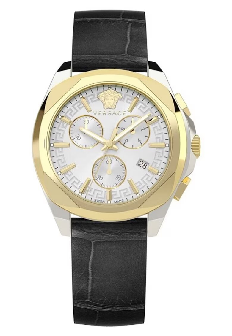 Versace Ceas dama model Chrono - curea piele neagra - dimensiuni 40x5ATM