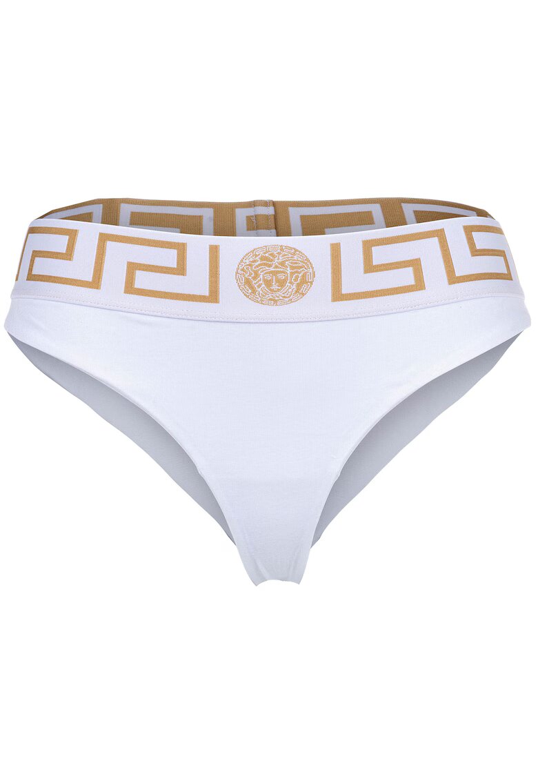 Versace Chiloti brazilieni cu banda logo in talie Topeka - Alb