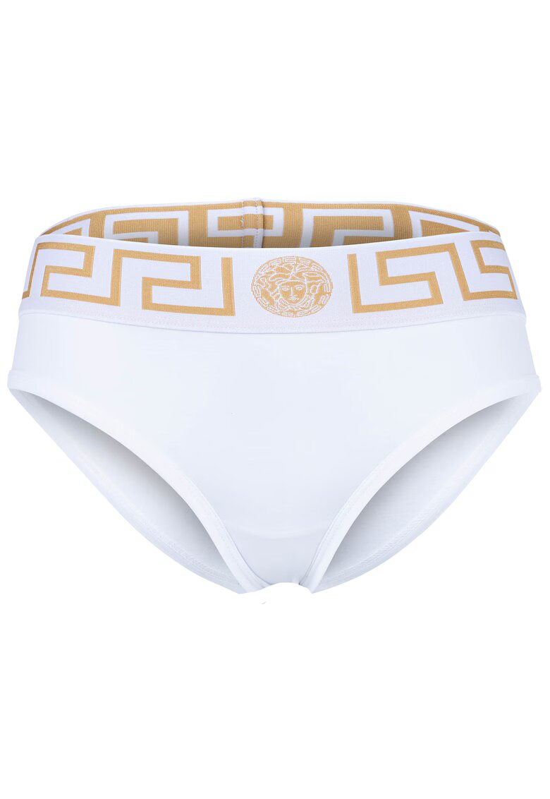Versace Chiloti cu banda logo in talie Topeka - Alb
