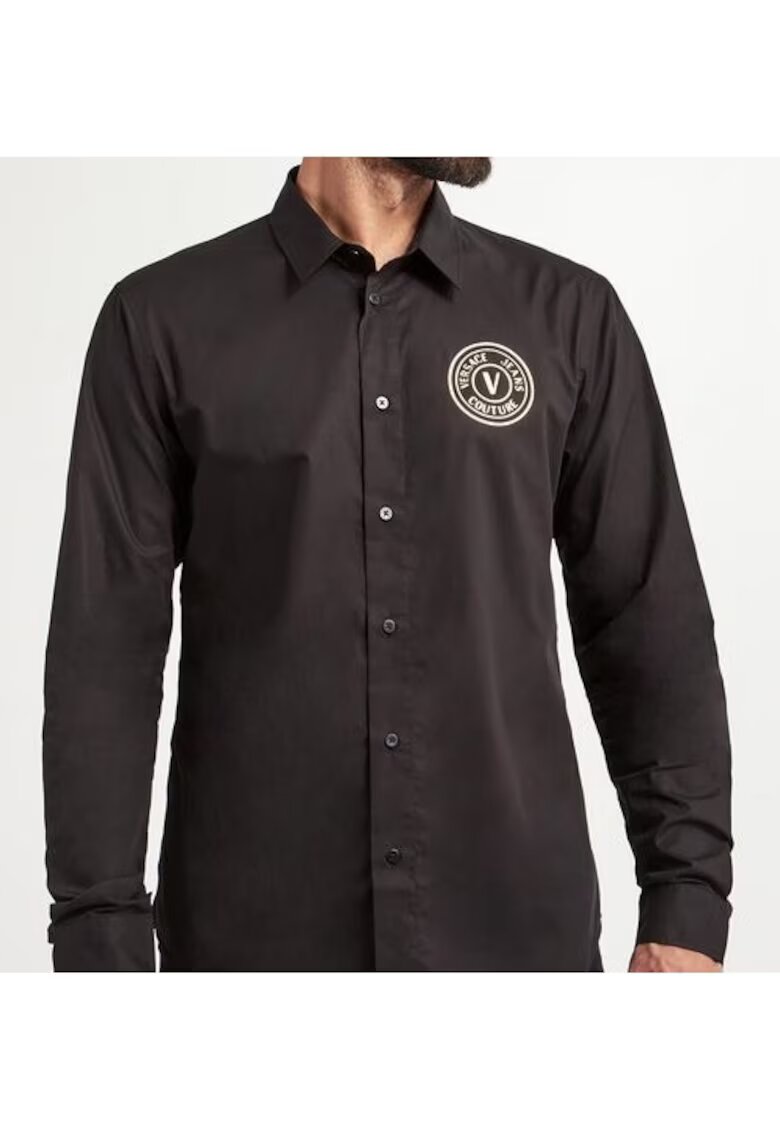 VERSACE JEANS Camasa barbati - Bumbac - Negru - Negru