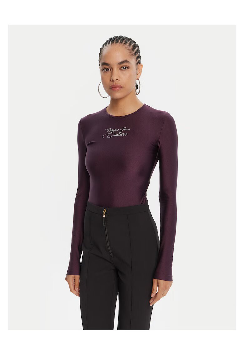 Versace Jeans Couture Body de dama violet - maneci lungi