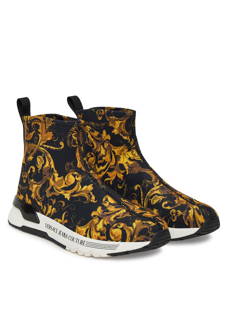 Versace Jeans Couture Botine dama 79VA3SA4 - Textil - Negru/Auriu
