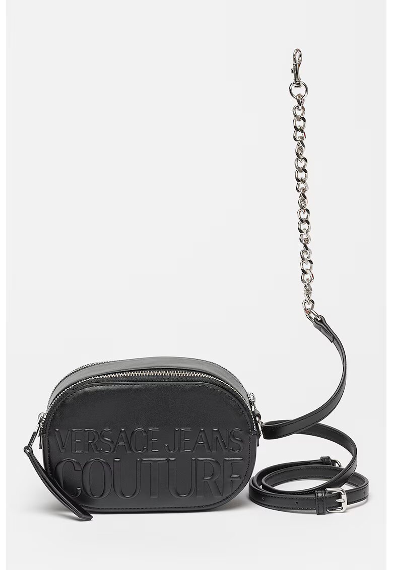 Versace Jeans Couture Geanta crossbody rotunjita - Negru