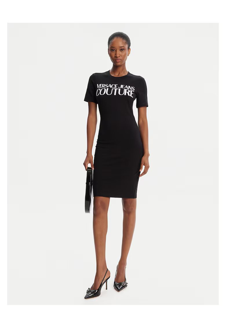 Versace Jeans Couture Rochie casual dama negru - fabrica de calitate