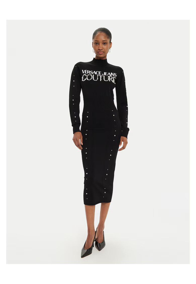 Versace Jeans Couture Rochie dama negru - tricotata