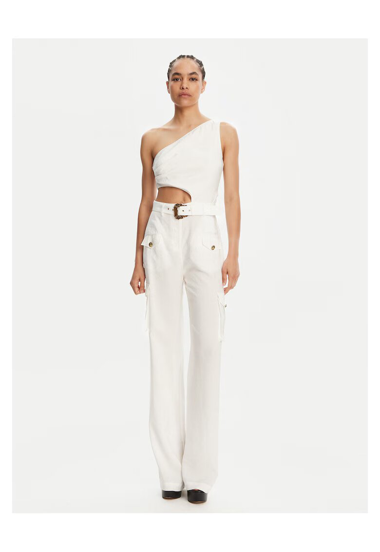 Versace Jeans Couture Salopeta decupata pentru dama - alba
