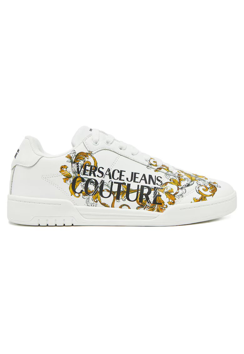 Versace Jeans Couture Tenisi barbati - piele naturala - alb - auriu