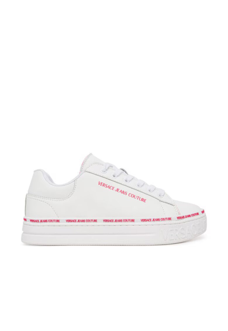 Versace Jeans Couture Tenisi dama 79VA3SK5 - piele naturala - alb/roz