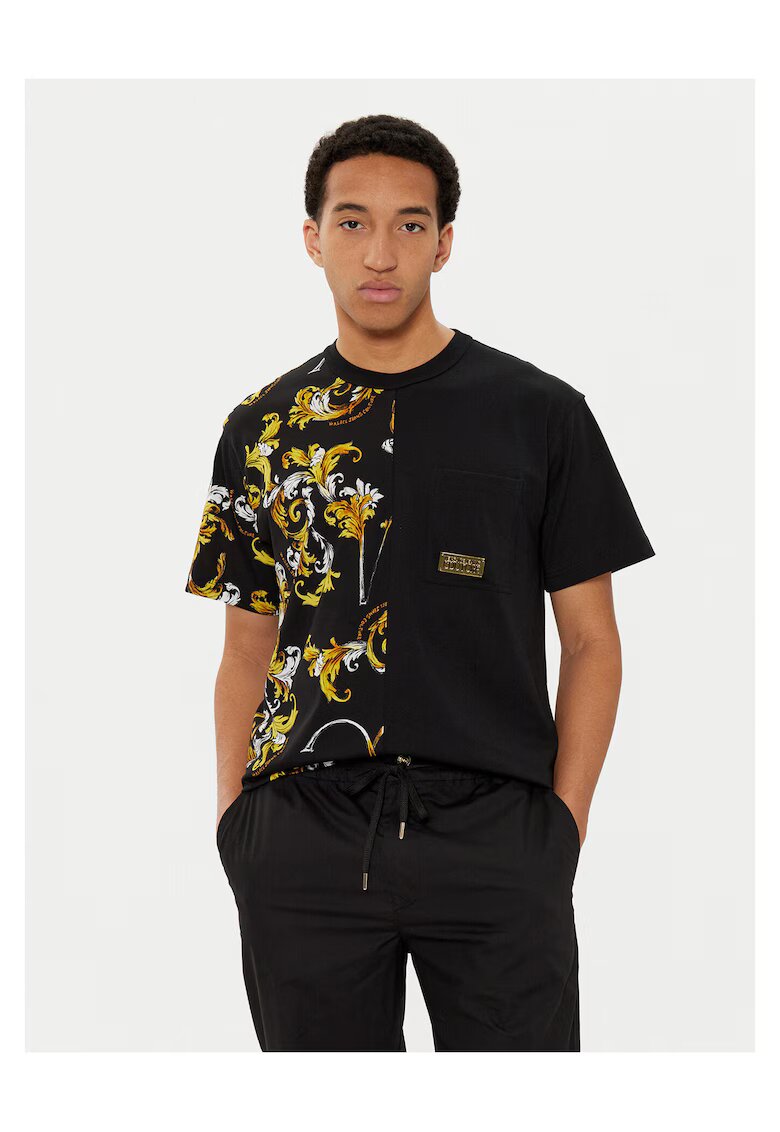 Versace Jeans Couture Tricou barbati negru - bumbac -