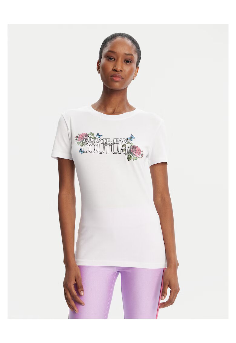Versace Jeans Couture Tricou dama - alb - bumbac