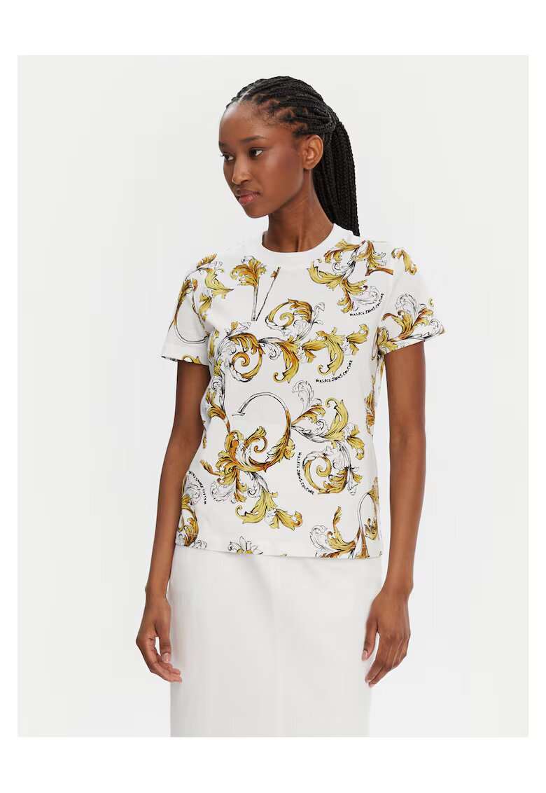 Versace Jeans Couture Tricou dama alb - bumbac cu model