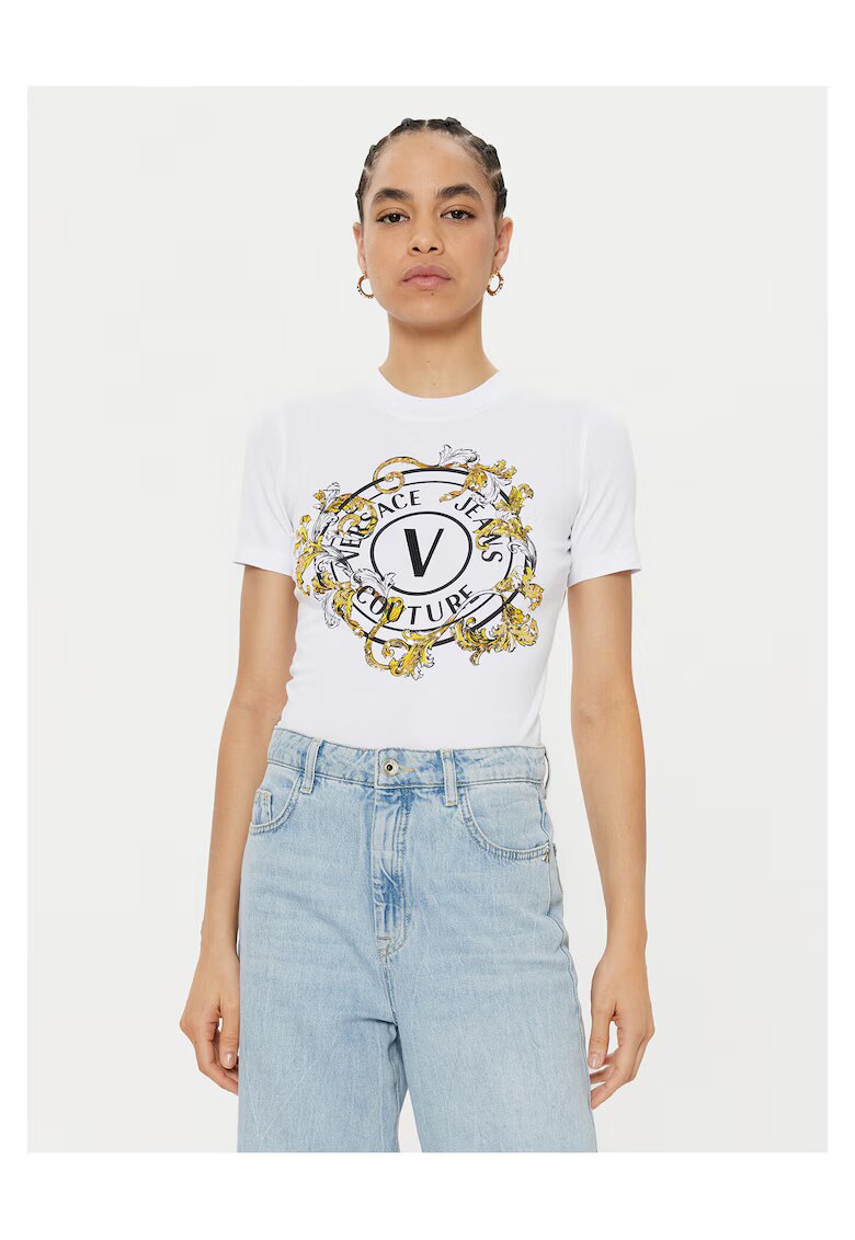 Versace Jeans Couture Tricou de dama - alb - bumbac