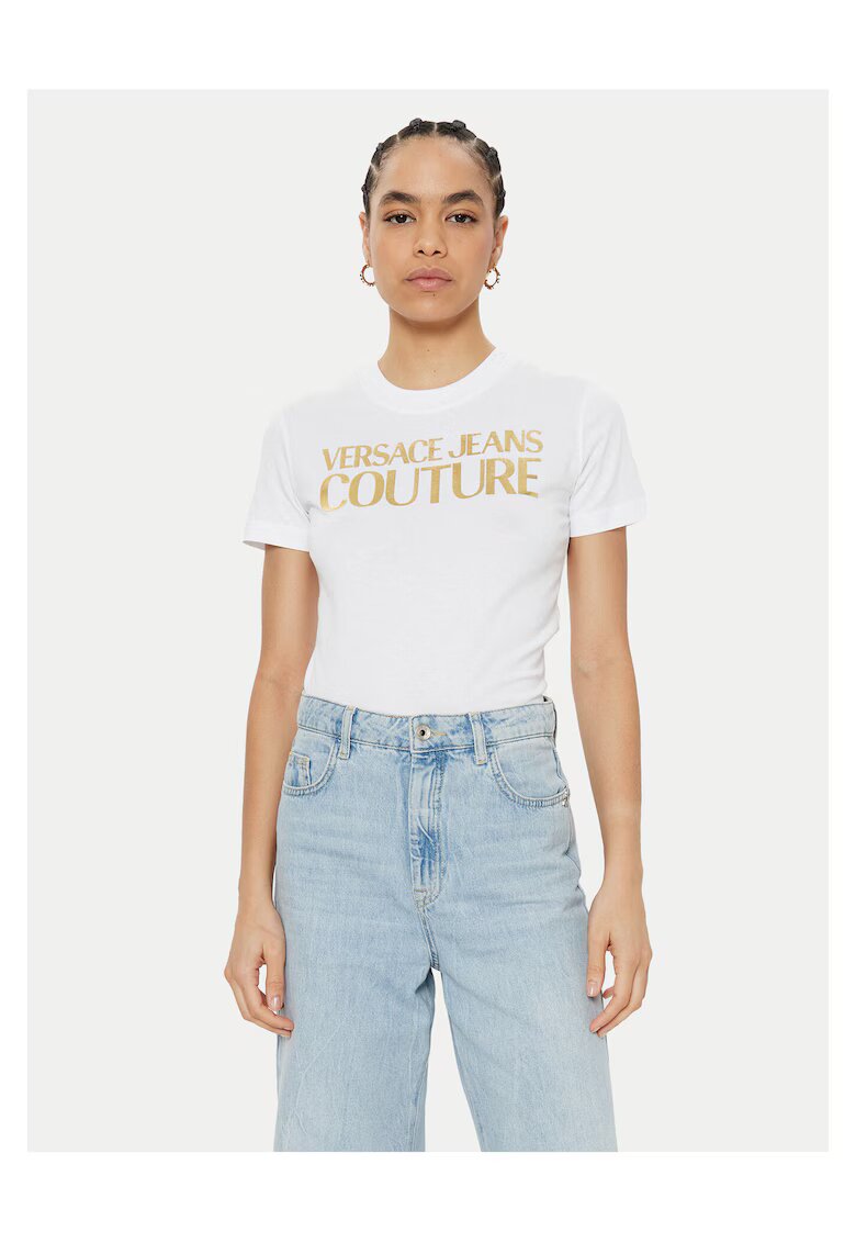 Versace Jeans Couture Tricou de dama alb - bumbac