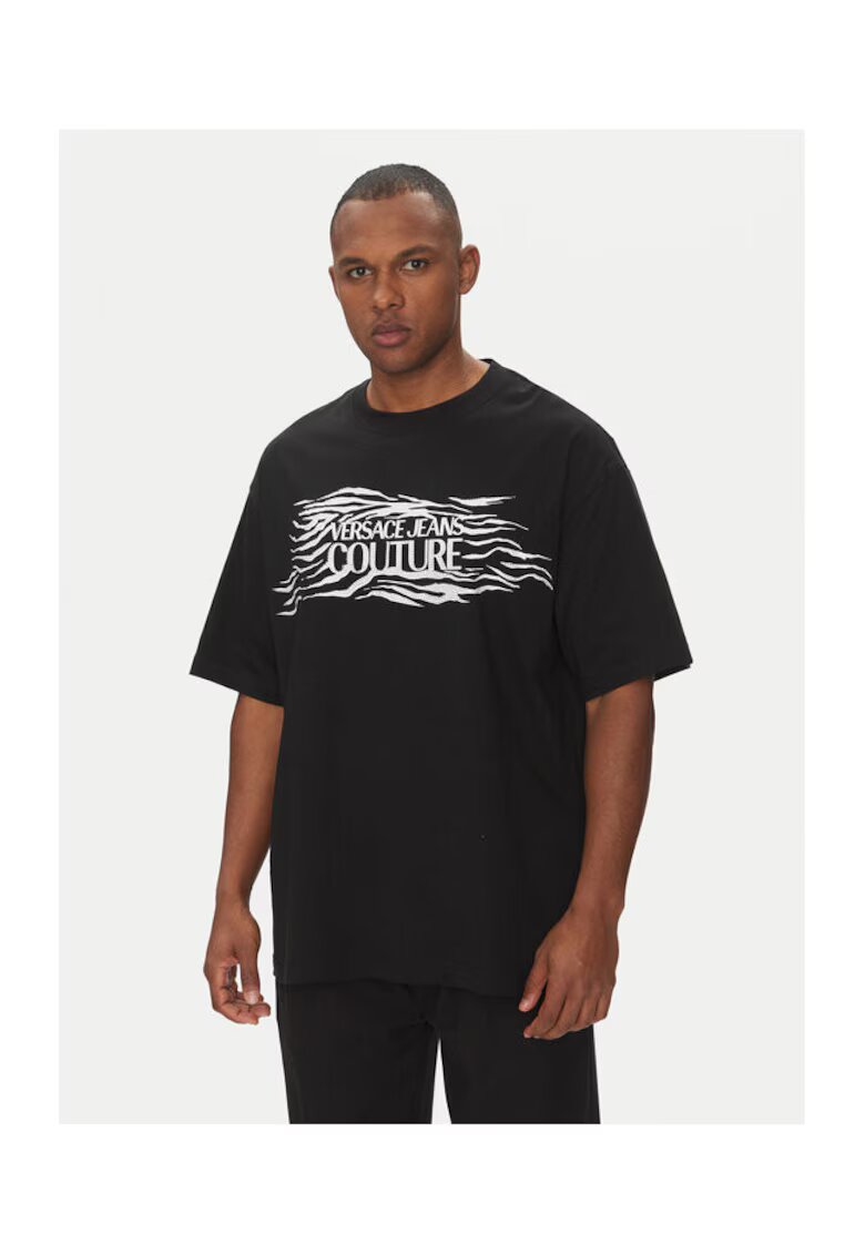 Versace Jeans Couture Tricou negru - bumbac