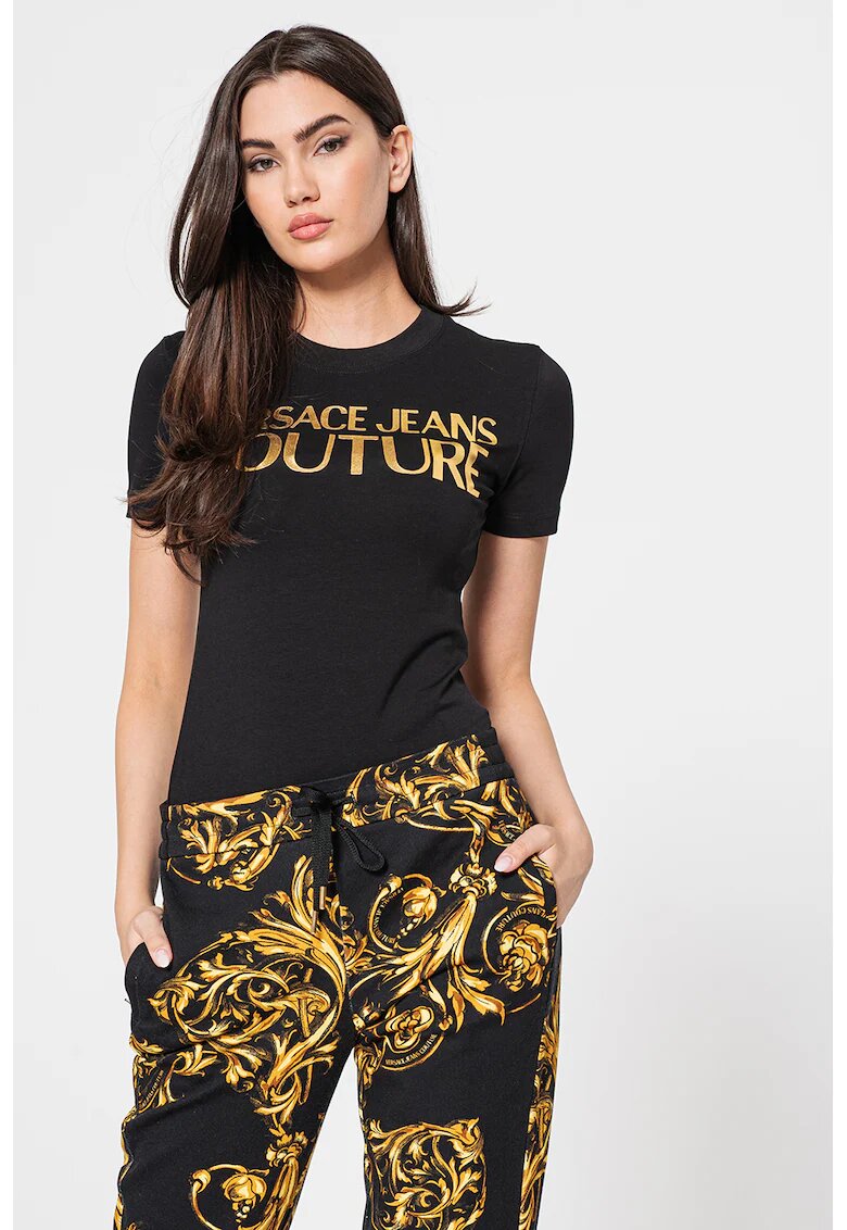 Versace Jeans Couture Tricou slim fit cu logo