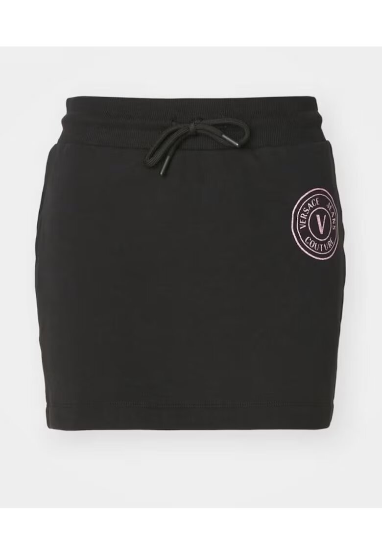 VERSACE JEANS Fusta scurta bumbac - negru
