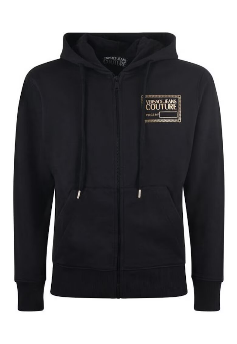 VERSACE JEANS Hanorac din bumbac cu fermoar -