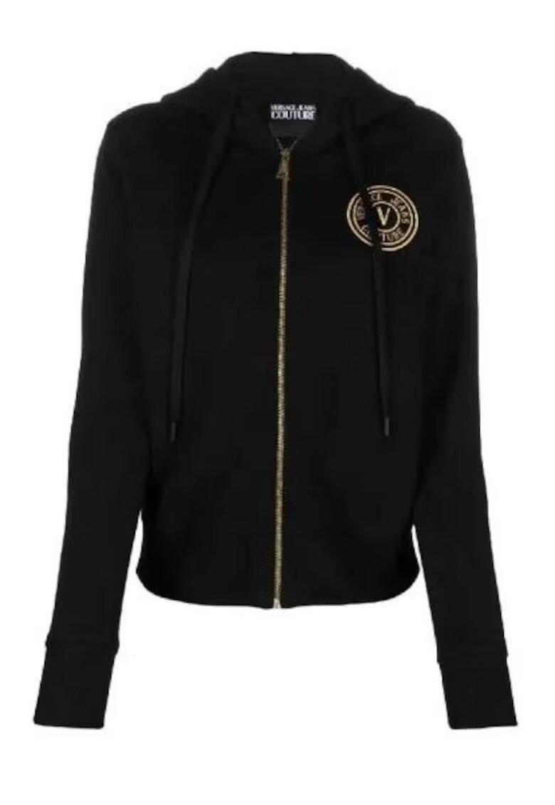VERSACE JEANS Hanorac din bumbac cu fermoar -