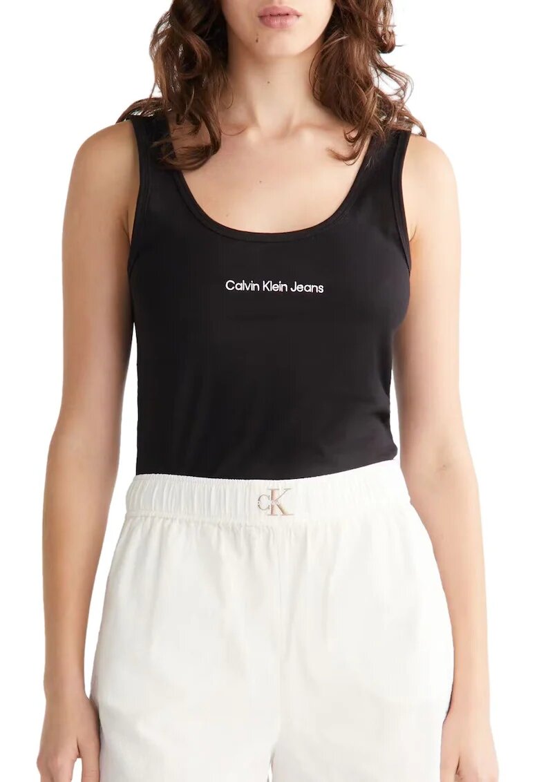 VERSACE JEANS Top uni din bumbac -