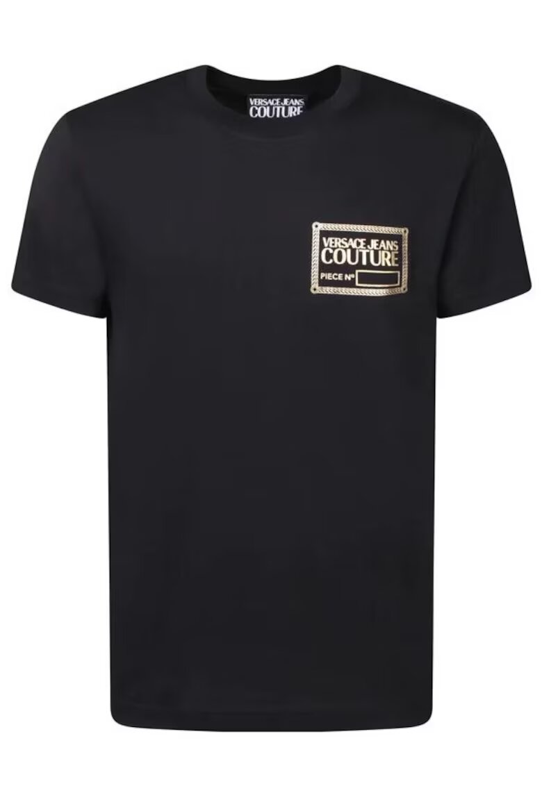 VERSACE JEANS Tricou barbati - Bumbac - Negru - Negru