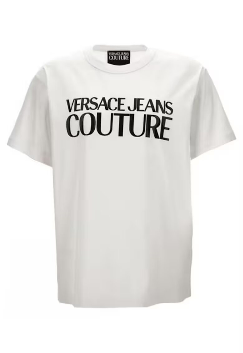 VERSACE JEANS Tricou barbati - regular - alb - bumbac