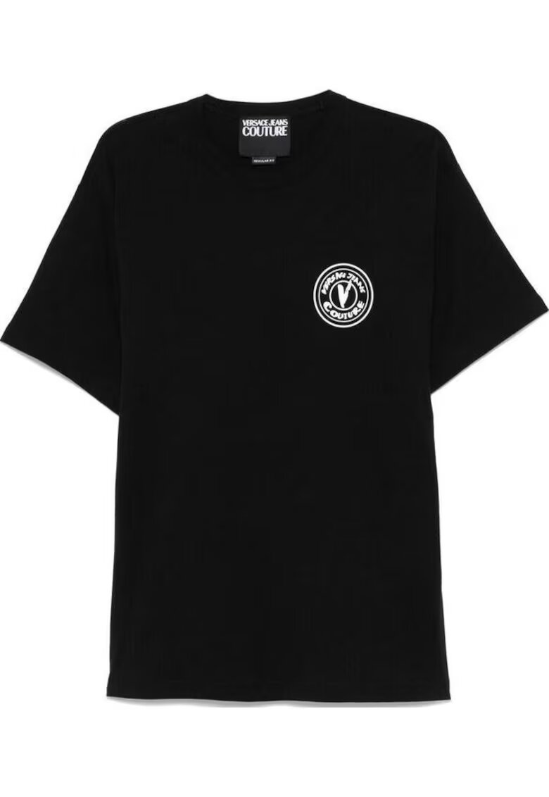 VERSACE JEANS Tricou barbati - regular - negru - bumbac