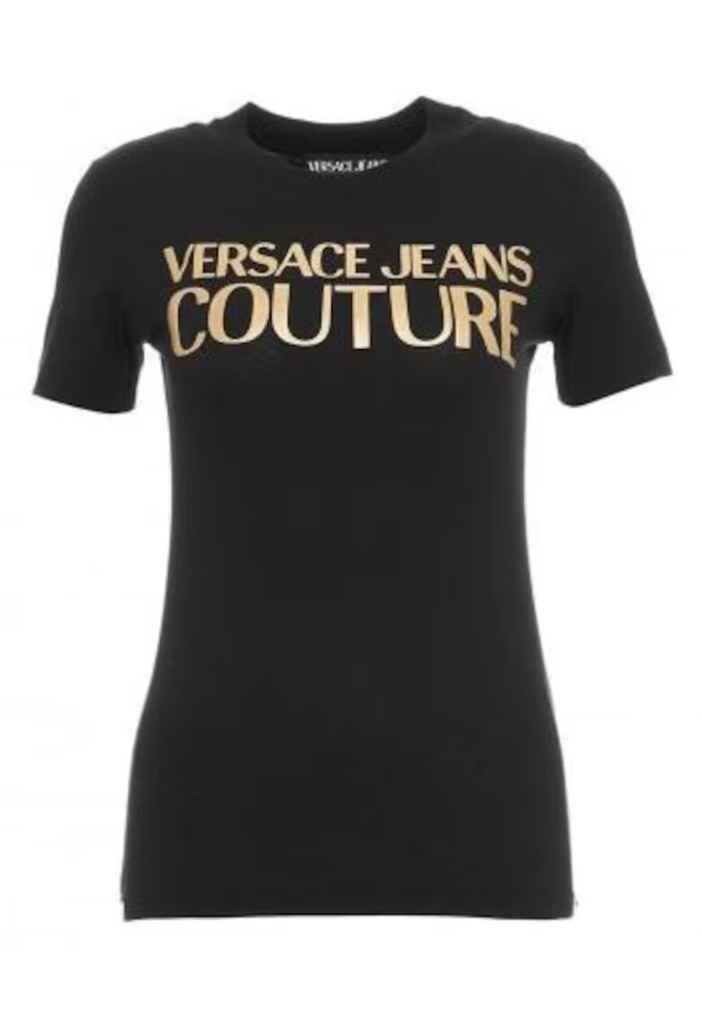 VERSACE JEANS Tricou din bumbac cu logo supradimensionat -