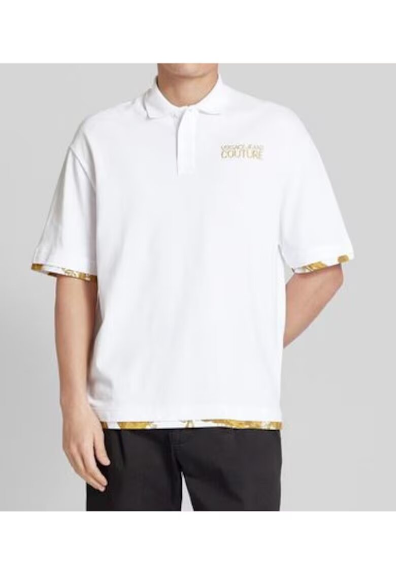 VERSACE JEANS Tricou polo cu terminatii contrastante